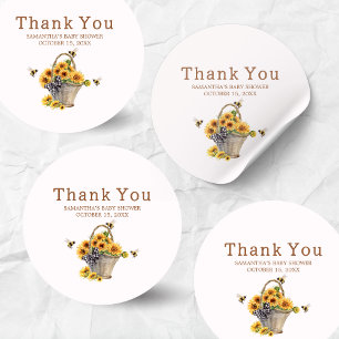 Mummy to Bee Baby Shower Classic Round Sticker