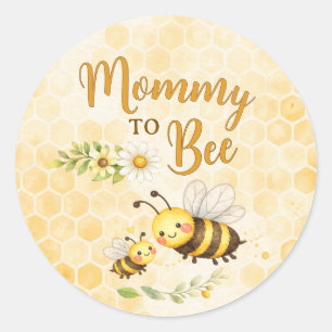 Mummy to Bee Baby Shower Classic Round Sticker