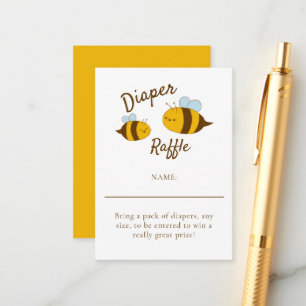 Mummy to Bee Baby Shower Diaper Raffle Game Enclosure Card