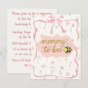 Mummy to Bee Baby Shower Digital Download Invitation