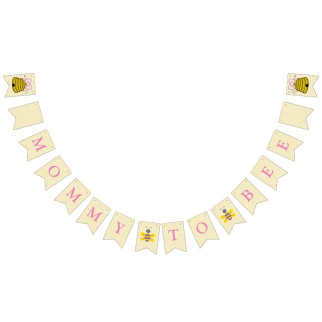Mummy to Bee Baby Shower Flag Banner (All)