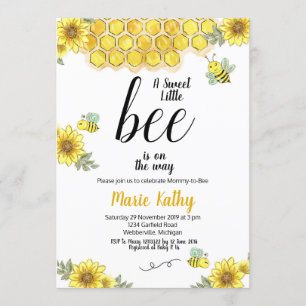Mummy-to-Bee Baby Shower invitation
