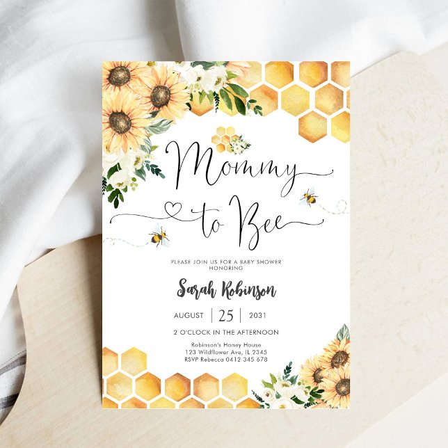 Mummy to Bee Baby Shower Invitation (Creator Uploaded)