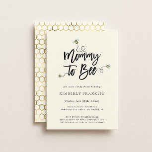 Mummy To Bee Baby Shower Invitation