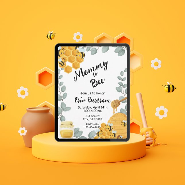 Mummy to Bee baby shower Invitation (Creator Uploaded)