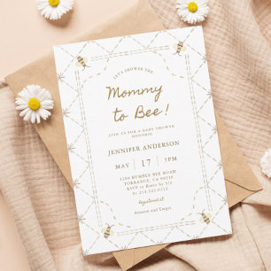 Mummy To Bee Baby Shower Invitation