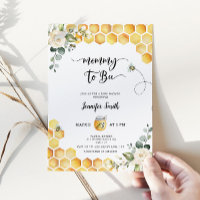 Mummy to bee baby shower invitation