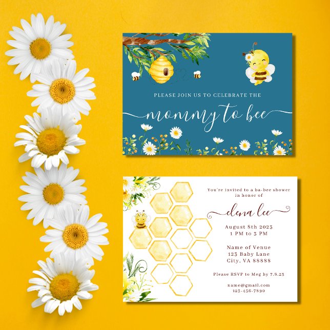 Mummy to Bee Baby Shower Invitation  (Creator Uploaded)