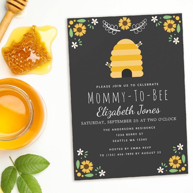 Mummy To Bee Baby Shower Invitation (Creator Uploaded)