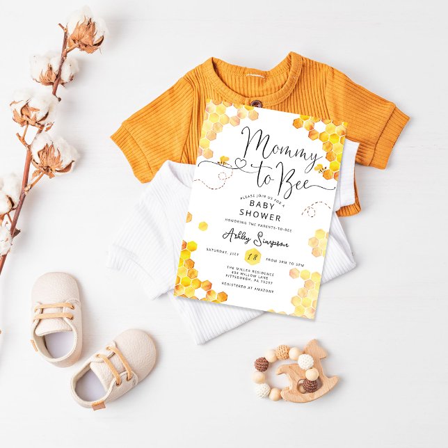 Mummy to Bee Baby Shower Invitation (Creator Uploaded)
