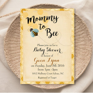 Mummy to Bee Baby Shower Invitation