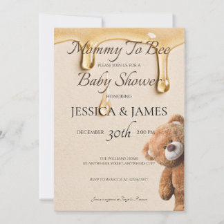 Mummy To Bee Baby Shower  Invitation