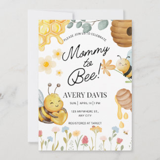 Mummy to Bee Baby Shower Invitation 