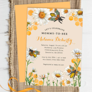Mummy to Bee Baby Shower Invitation   Watercolor H