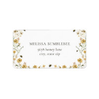 Mummy to Bee Baby Shower Return Address Label