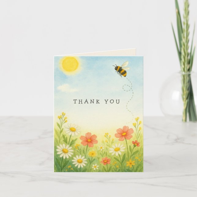 Mummy To Bee Baby Shower Thank You Card (Front)