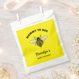 Mummy To Bee Baby Shower Yellow Black Cool Stylish Favour Bag