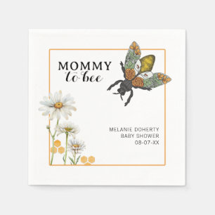Mummy To Bee Bumblebee Baby Shower Napkin