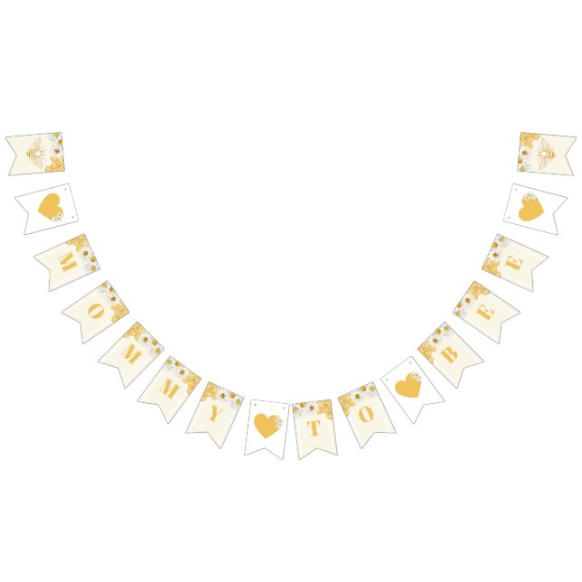 Mummy To Bee Bumblebee Honey Baby Shower Sprinkle Bunting (All)