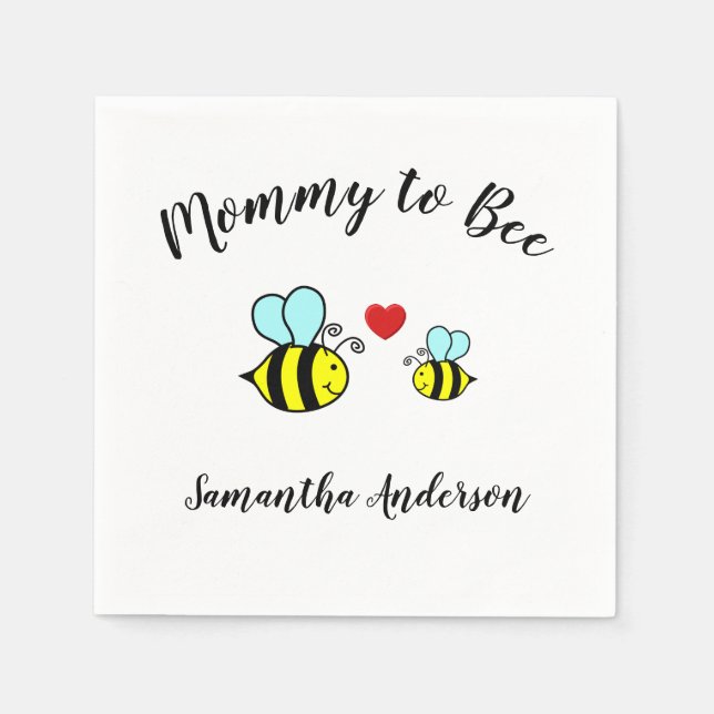 Mummy to Bee - Cocktail Napkin (Front)