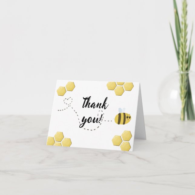 Mummy to Bee Cute Baby Shower Thank You Card (Front)