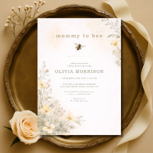 Mummy to Bee Floral Baby Shower Invitation