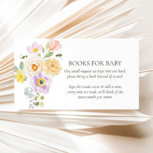 Mummy to Bee Floral Watercolor Baby Shower Enclosure Card