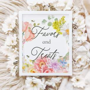 Mummy to Bee   Floral Watercolor Baby Shower Poster