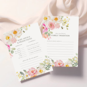 Mummy to Bee Floral Watercolor Prediction Game