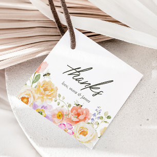 Mummy to Bee Floral Watercolor Thank You Favour Tags