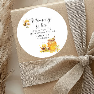 Mummy To Bee Gender Neutral Baby Shower Classic Round Sticker