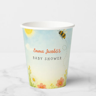 Mummy To Bee Gender Neutral Baby Shower Paper Cups
