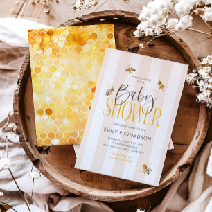Mummy to Bee Honey Neutral Baby Shower Invitation