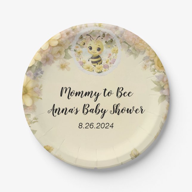 Mummy to Bee Paper Plate (Front)