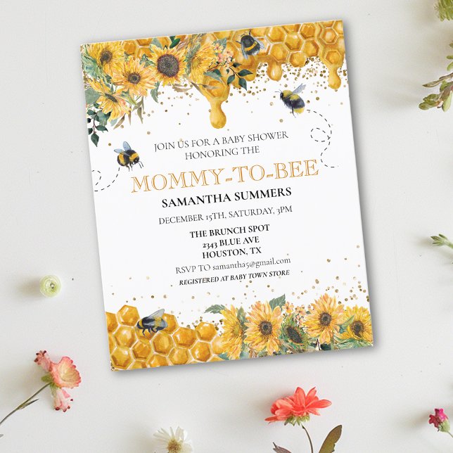 Mummy To Bee Watercolor Sunflower Honey  (Creator Uploaded)