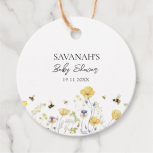 Mummy to Bee Wildflower Baby Shower Favour Tags