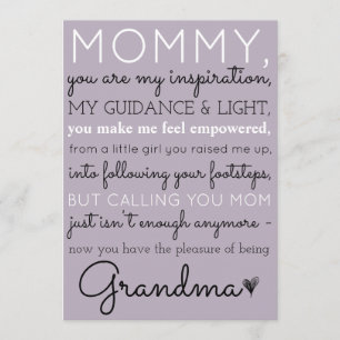 Mummy To Grandma Cute Pregnancy Announcement