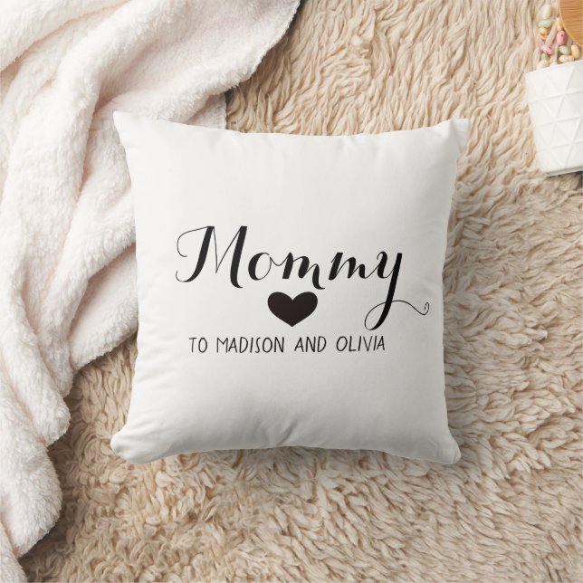 Mummy Trendy Mum, Kids Names Mother's Day Gift  Cushion (Blanket)