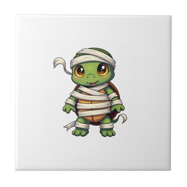 Mummy Turtle Ceramic Tile (Front)