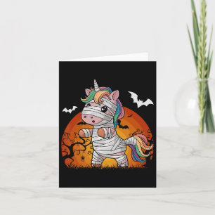 Mummy Unicorn Halloween Girls Unicorn Halloween Co Card