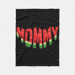 Mummy Watermelon Summer Fruit Family Matching Birt Fleece Blanket