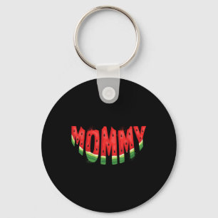 Mummy Watermelon Summer Fruit Family Matching Birt Key Ring