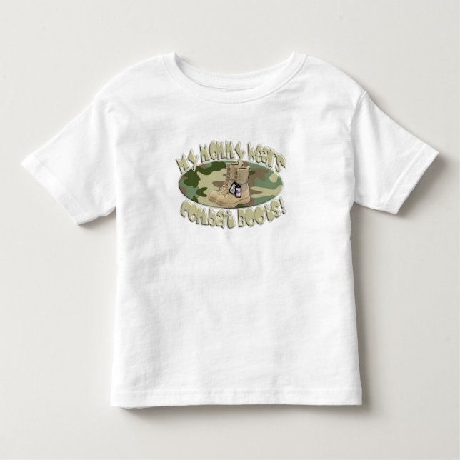 Mummy Wears Combat Boots Toddler T-Shirt (Front)