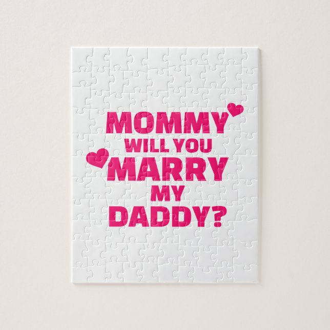 Mummy will you marry my daddy jigsaw puzzle (Vertical)