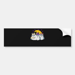 Mummy witch siberian husky dog halloween gift bumper sticker