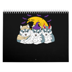 Mummy witch siberian husky dog   halloween gift calendar