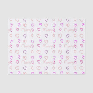 Mummy with hearts tissue paper