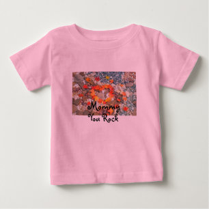 Mummy You Rock Baby Toddler T-shirts Heart Rocks