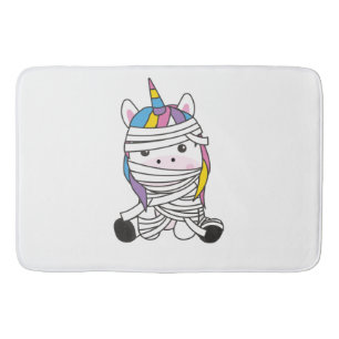 Mummycorn Unicorn Mummy Halloween Costume Bath Mat