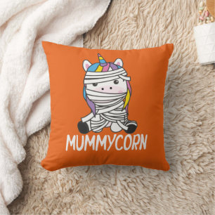 Mummycorn Unicorn Mummy Halloween Costume Cushion